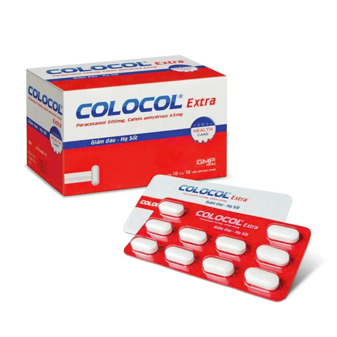 Thuốc Colocol Extra - giúp giảm đau, hạ sốt (Hộp 10 vỉ x 10 viên)